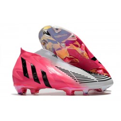 Scarpe adidas Predator Edge+ FG Rosa Solare Nero Bianco