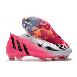 adidas Predator Edge.1 FG Uomo Rosa Solare Nero Bianco