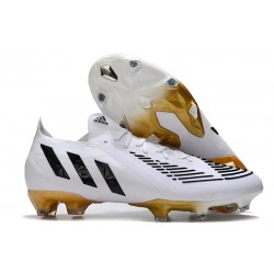 Scarpe da calcio adidas Predator Edge.1 L FG Bianco Nero Oro