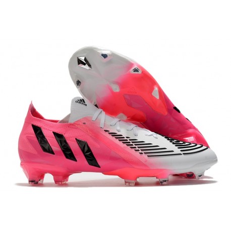 Scarpe da calcio adidas Predator Edge.1 L FG Rosa Solare Nero Bianco