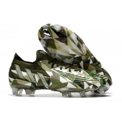 Scarpe da calcio adidas Predator Edge.1 L FG Focu Oliva Argento Metallico Magic Lime