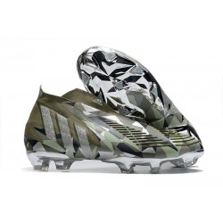 Scarpe adidas Predator Edge+ FG Focu Oliva Argento Metallico Magic Lime