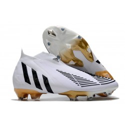 Scarpe adidas Predator Edge+ FG Bianco Oro Nero