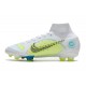 Nike Mercurial Superfly VIII Elite FG Bianco Blu Giallo