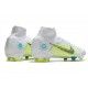 Nike Mercurial Superfly VIII Elite FG Bianco Blu Giallo