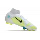 Nike Mercurial Superfly VIII Elite FG Bianco Blu Giallo