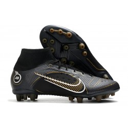 Nike Mercurial Superfly 8 Elite AG PRO Nero Oro Metallico Argento Metallico