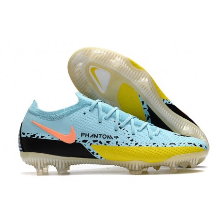 Nike Phantom GT2 Elite FG Glacier Ice Nero Giallo Strike