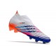 Scarpe adidas Predator Edge+ FG Bianco Giallo Solare Blu Power