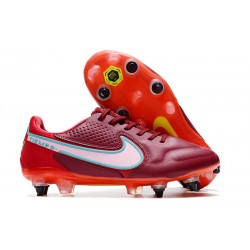 Nike Tiempo Legend IX Elite SG Anti-Clog Team Rosso Bianco Ibisco Mistico