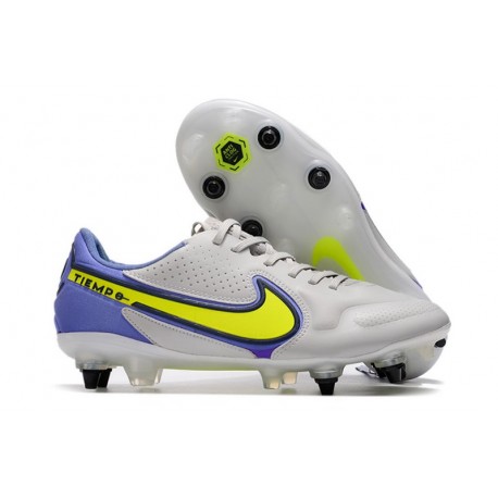 Nike Tiempo Legend IX Elite SG Anti-Clog Grigio Nebbia Volt Zaffiro