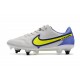 Nike Tiempo Legend IX Elite SG Anti-Clog Grigio Nebbia Volt Zaffiro