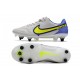 Nike Tiempo Legend IX Elite SG Anti-Clog Grigio Nebbia Volt Zaffiro