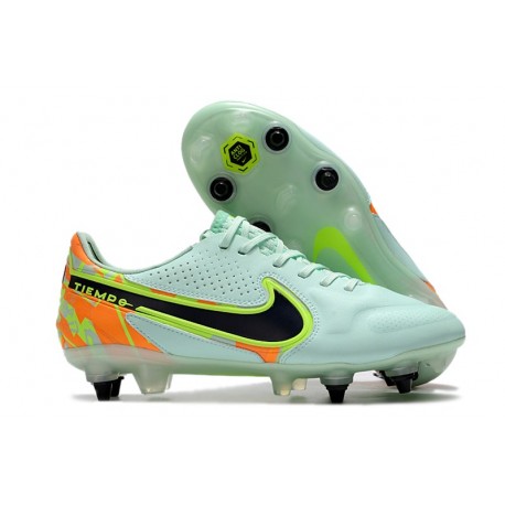 Nike Tiempo Legend IX Elite SG Anti-Clog Verde Orzo Blu Nerastro Arancione Total