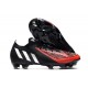 Scarpe da calcio adidas Predator Edge.1 L FG Nero Bianco Rosso