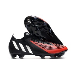 Scarpe da calcio adidas Predator Edge.1 L FG Nero Bianco Rosso