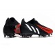 Scarpe da calcio adidas Predator Edge.1 L FG Nero Bianco Rosso