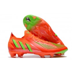 Scarpe da calcio adidas Predator Edge.1 L FG Rosso Solare Team Verde Solare Nero Core