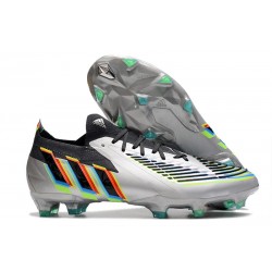 Scarpe da calcio adidas Predator Edge.1 L FG Argento Metallico Nero Core Giallo Solare