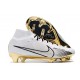 Nike Zoom Mercurial Superfly IX Elite Fg Bianco Oro Metallico