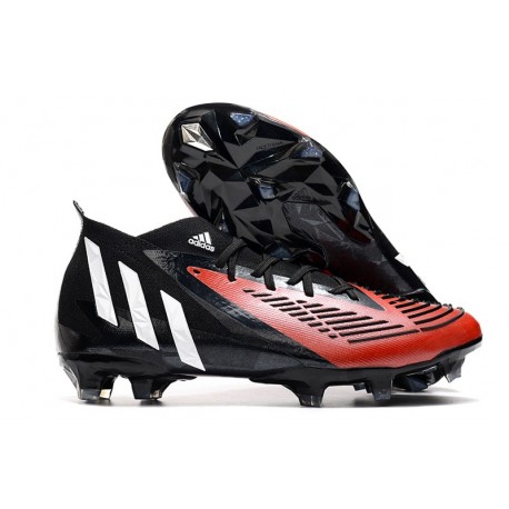 adidas Predator Edge.1 FG Uomo Nero Bianco Rosso