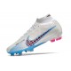 Nike Air Zoom Mercurial Superfly 9 Elite Fg Bianco Blu Baltico Rosa Blast Indigo Haze