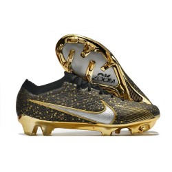 Nike Zoom Mercurial Vapor 15 Elite FG Nero Argento Oro