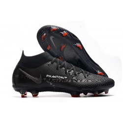 Nike Phantom GT2 Elite Dynamic Fit FG Nero Grigio Fumo Scuro Bianco