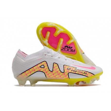 Nike Zoom Mercurial Vapor 15 Elite FG Bianco Giallo Rosa