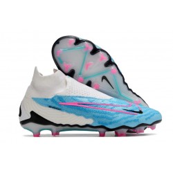 Scarpe Nike Phantom GX Elite DF FG Blu Baltico Rosa Blast Bianco Laser Blu