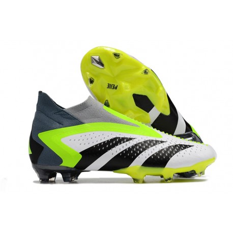 Adidas Predator Accuracy+ FG Bianco Nero Core Limone Lucido