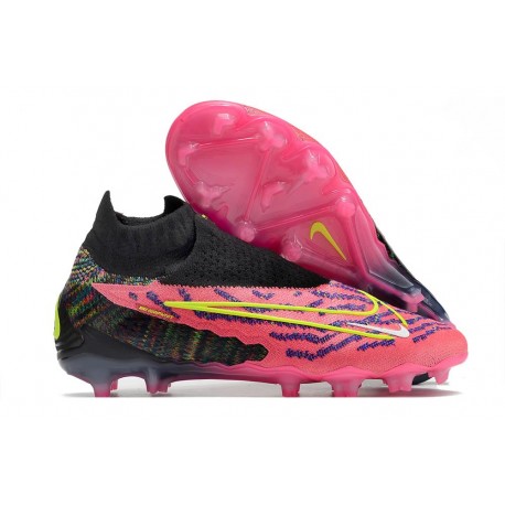 Scarpe Nike Phantom GX Elite DF FG Rosa Nero Giallo