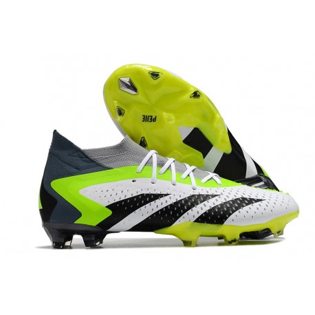 Scarpe Adidas Predator Accuracy.1 FG Bianco Nero Core Limone Lucido