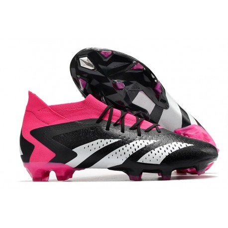 Scarpe Adidas Predator Accuracy.1 FG Nero Core Bianco Rosa Shock Team