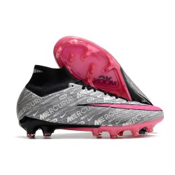 Nike Air Zoom Mercurial Superfly 9 Elite Fg Rosa Argento Nero