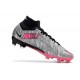 Nike Air Zoom Mercurial Superfly 9 Elite Fg Rosa Argento Nero