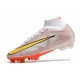 Nike Air Zoom Mercurial Superfly 9 Elite Fg Bianco Oro