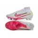 Scarpe Nike Zoom Mercurial Superfly IX Elite FG Bianco Rosa Volt