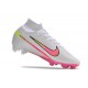 Scarpe Nike Zoom Mercurial Superfly IX Elite FG Bianco Rosa Volt