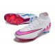 Scarpe Nike Zoom Mercurial Superfly IX Elite Fg Bianco Rosa Blu