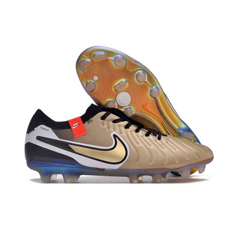 Nike Tiempo Legend X Elite FG Future Heritage Oro Silk Metallico Moneta Nero