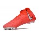 Scarpa Nike Phantom Luna Elite FG Cremisi Vivace Bianco