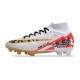 Scarpe Nike Zoom Mercurial Superfly IX Elite Fg MR Bianco Rosso Oro