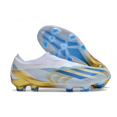 Adidas X Crazyfast.1 Senza Lacci FG Bianco Blu Oro