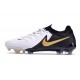 Scarpa da Calcio Nike Phantom GX Elite FG Bianco Nero Oro Metallizzato