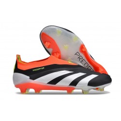 Scarpe da Calcio adidas Predator Elite Senza Lacci FG Nero Core Bianco Rosso Solare