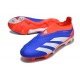 Scarpe da Calcio adidas Predator Elite Senza Lacci FG Blu Bianco Rosso