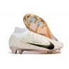 Scarpe Nike Zoom Mercurial Superfly IX Elite Fg Bianco Oro Nero