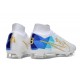 Scarpe Nike Zoom Mercurial Superfly IX Elite Fg Bianco Blu Oro