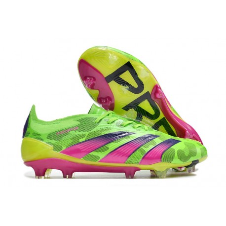 adidas Predator 24 Elite FG Generation Pred Grön Rosa Lucid Lemon